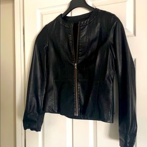 Women’s black leather Limited jacket
